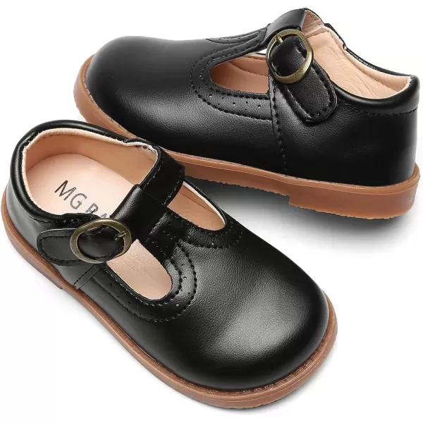 imageDADAWEN Girls Classic Mary Jane School Uniform Shoes Flat Dress Shoes01 Black