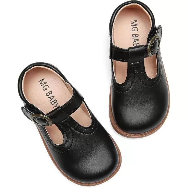 imageDADAWEN Girls Classic Mary Jane School Uniform Shoes Flat Dress Shoes01 Black