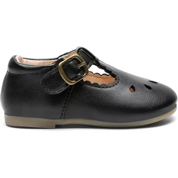 imageDADAWEN Girls Classic Mary Jane School Uniform Shoes Flat Dress Shoes02 Black