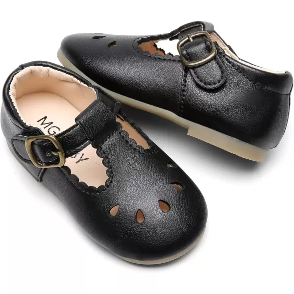 imageDADAWEN Girls Classic Mary Jane School Uniform Shoes Flat Dress Shoes02 Black