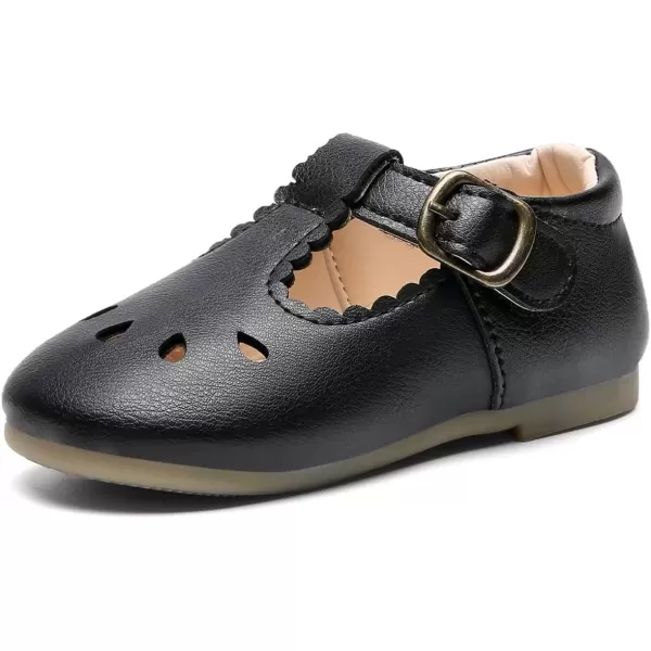 imageDADAWEN Girls Classic Mary Jane School Uniform Shoes Flat Dress Shoes02 Black