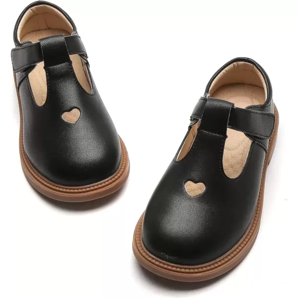 imageDADAWEN Girls Dress Shoes Mary Jane Flats Back to School Party Wedding ShoesToddlerLittle KidBig KidBlack