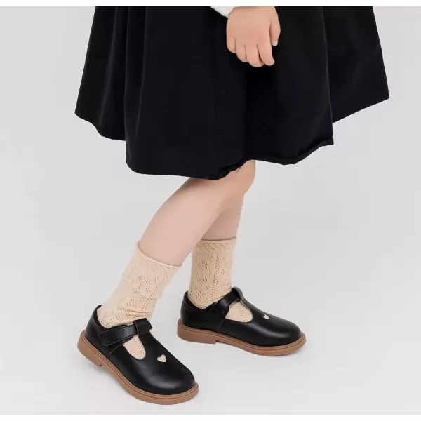imageDADAWEN Girls Dress Shoes Mary Jane Flats Back to School Party Wedding ShoesToddlerLittle KidBig KidBlack