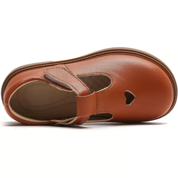 imageDADAWEN Girls Dress Shoes Mary Jane Flats Back to School Party Wedding ShoesToddlerLittle KidBig KidBrown