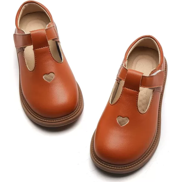 imageDADAWEN Girls Dress Shoes Mary Jane Flats Back to School Party Wedding ShoesToddlerLittle KidBig KidBrown