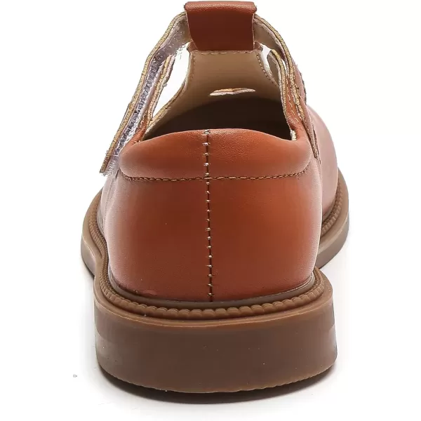 imageDADAWEN Girls Dress Shoes Mary Jane Flats Back to School Party Wedding ShoesToddlerLittle KidBig KidBrown