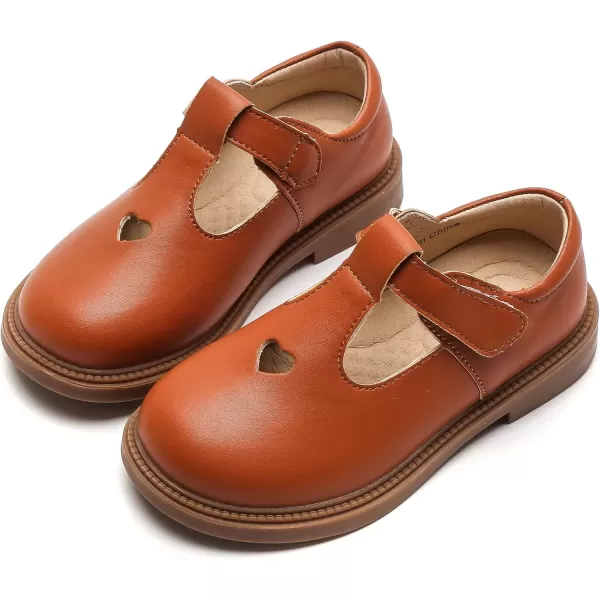 imageDADAWEN Girls Dress Shoes Mary Jane Flats Back to School Party Wedding ShoesToddlerLittle KidBig KidBrown