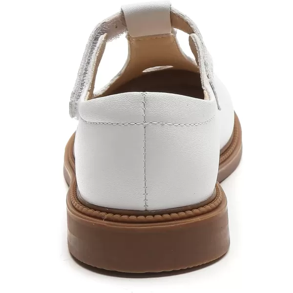 imageDADAWEN Girls Dress Shoes Mary Jane Flats Back to School Party Wedding ShoesToddlerLittle KidBig KidWhite
