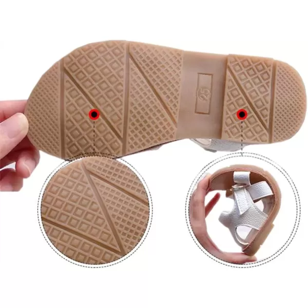 imageDADAWEN Girls Summer Water Sandals Strappy Comfort Soft Flat Sandal ToddlerLittle KidBlack