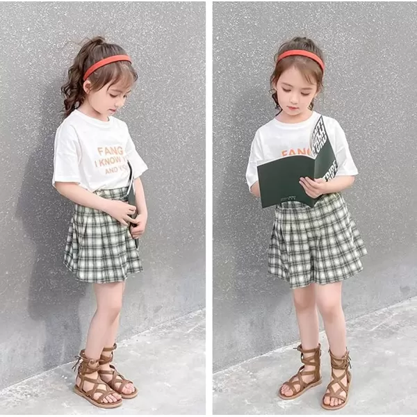imageDADAWEN Toddler Girls Summer Side Zipper Open Toe Strappy Gladiator Sandals ToddlerLittle KidBrown