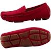 imageDADAWEN Toddler Little Kid Boys Girls Soft Suede Leather Slip On Penny Loafer Dress Shoes Moccasin Flat Boat Shoes Wedding Church OxfordRed