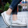 imageDADAWEN Womens Platform LaceUp Wingtips Square Toe Oxfords ShoeWhite