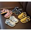 imageDADAWEN Baby Boys Girls Summer Lightweight Soft Sole ClosedToe Outdoor Leather Athletic SandalsBlack L1258