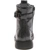 imageDADAWEN Boys Girls Glitter Ankle Boots Lace Up Waterproof Combat Boot With Side Zipper ToddlerLittle KidBig KidBlack Glitter