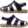 imageDADAWEN Boys Girls Leather Closed Toe Outdoor Sport Sandals ToddlerLittle KidBig KidBlack