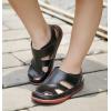 imageDADAWEN Boys Girls Leather Soft Closed Toe Outdoor Beach Summer Sport Sandals Water Shoes ToddlerLittle KidBig KidBlack