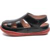 imageDADAWEN Boys Girls Leather Soft Closed Toe Outdoor Beach Summer Sport Sandals Water Shoes ToddlerLittle KidBig KidBlack