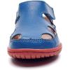 imageDADAWEN Boys Girls Leather Soft Closed Toe Outdoor Beach Summer Sport Sandals Water Shoes ToddlerLittle KidBig KidBlue