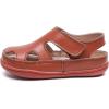 imageDADAWEN Boys Girls Leather Soft Closed Toe Outdoor Beach Summer Sport Sandals Water Shoes ToddlerLittle KidBig KidBrown