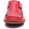 imageDADAWEN Boys Girls Leather Soft Closed Toe Outdoor Beach Summer Sport Sandals Water Shoes ToddlerLittle KidBig KidRed