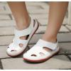 imageDADAWEN Boys Girls Leather Soft Closed Toe Outdoor Beach Summer Sport Sandals Water Shoes ToddlerLittle KidBig KidWhite