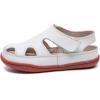 imageDADAWEN Boys Girls Leather Soft Closed Toe Outdoor Beach Summer Sport Sandals Water Shoes ToddlerLittle KidBig KidWhite