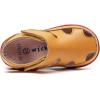 imageDADAWEN Boys Girls Leather Soft Closed Toe Outdoor Beach Summer Sport Sandals Water Shoes ToddlerLittle KidBig KidYellow