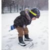 imageDADAWEN Girls Boys Snow Boots Winter Outdoor Waterproof Slip Resistant Cold Weather Shoes ToddlerLittle KidBig KidBlack