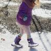 imageDADAWEN Girls Boys Snow Boots Winter Outdoor Waterproof Slip Resistant Cold Weather Shoes ToddlerLittle KidBig KidPurple