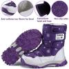imageDADAWEN Girls Boys Snow Boots Winter Outdoor Waterproof Slip Resistant Cold Weather Shoes ToddlerLittle KidBig KidPurple