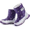 imageDADAWEN Girls Boys Snow Boots Winter Outdoor Waterproof Slip Resistant Cold Weather Shoes ToddlerLittle KidBig KidPurple