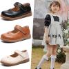 imageDADAWEN Girls Classic Mary Jane Flats School Uniform Shoes Dress Shoes Party Wedding Shoes01 Black