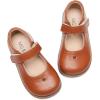 imageDADAWEN Girls Classic Mary Jane Flats School Uniform Shoes Dress Shoes Party Wedding Shoes01 Brown