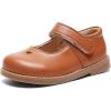 imageDADAWEN Girls Classic Mary Jane Flats School Uniform Shoes Dress Shoes Party Wedding Shoes01 Brown
