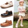 imageDADAWEN Girls Classic Mary Jane Flats School Uniform Shoes Dress Shoes Party Wedding Shoes01 Cream White