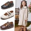 imageDADAWEN Girls Classic Mary Jane Flats School Uniform Shoes Dress Shoes Party Wedding Shoes02 Cream White