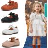 imageDADAWEN Girls Classic Mary Jane Flats School Uniform Shoes Dress Shoes Party Wedding Shoes03 Brown