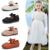 imageDADAWEN Girls Classic Mary Jane Flats School Uniform Shoes Dress Shoes Party Wedding Shoes03 White
