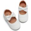 imageDADAWEN Girls Classic Mary Jane Flats School Uniform Shoes Dress Shoes Party Wedding Shoes03 White