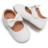 imageDADAWEN Girls Classic Mary Jane Flats School Uniform Shoes Dress Shoes Party Wedding Shoes03 White