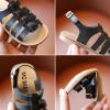 imageDADAWEN Girls Summer Beach Water Sandals Soft Sole TStrap Flat Sandal ToddlerLittle KidBlack V531