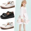 imageDADAWEN Girls TStrap School Uniform Dress Shoe Mary Jane Princess Flat01 Cream White