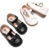 imageDADAWEN Girls TStrap School Uniform Dress Shoe Mary Jane Princess Flat01 Cream White