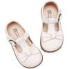 imageDADAWEN Girls TStrap School Uniform Dress Shoe Mary Jane Princess Flat01 Cream White
