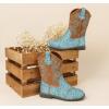 imageDADAWEN Kids Glitter Square Toe Cowgirl Boots Cowboy Western Boots Boys Girls Mid Calf Riding Shoes With Side ZipperBlue
