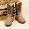imageDADAWEN Kids Glitter Square Toe Cowgirl Boots Cowboy Western Boots Boys Girls Mid Calf Riding Shoes With Side ZipperGold
