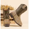 imageDADAWEN Kids Glitter Square Toe Cowgirl Boots Cowboy Western Boots Boys Girls Mid Calf Riding Shoes With Side ZipperGold