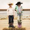 imageDADAWEN Kids Glitter Square Toe Cowgirl Boots Cowboy Western Boots Boys Girls Mid Calf Riding Shoes With Side ZipperPink