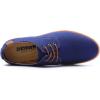 imageDADAWEN Mens Casual Canvas Oxfords Walking Shoes Sneakers Lace Up Dress ShoesBlue