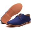 imageDADAWEN Mens Casual Canvas Oxfords Walking Shoes Sneakers Lace Up Dress ShoesBlue